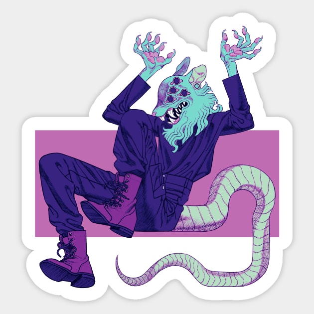 The rat man Sticker by benniebennielee